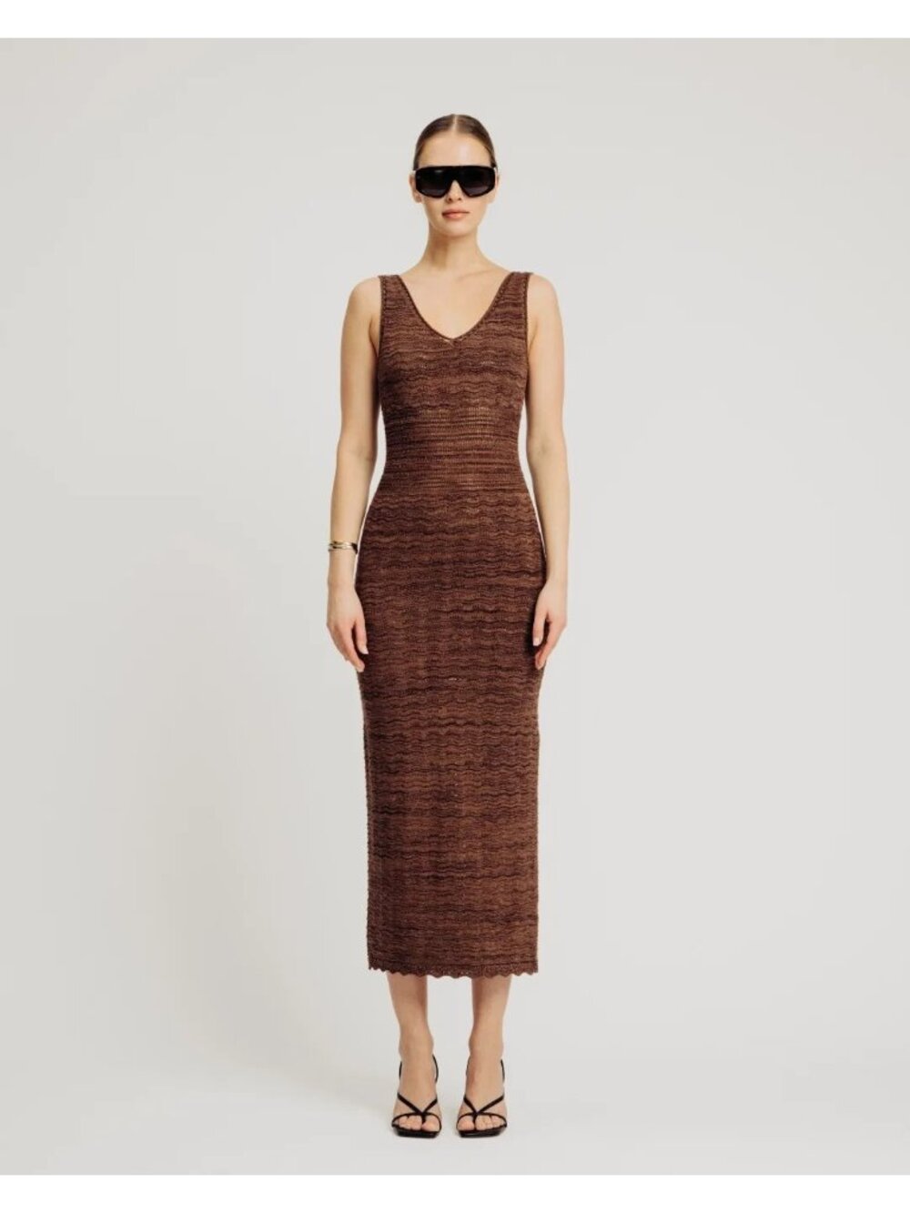 Torn By Rony Kobo Mindy Dress Low Back Midi Dress M
